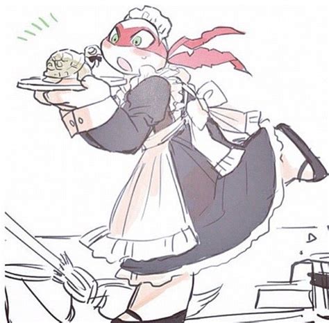 Maid Raph And Dish Spike Tmnt Tmnt Artwork Teenage Mutant Ninja