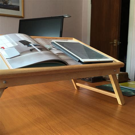 Adjustable Wooden Bed Tray - Healthy Workstations