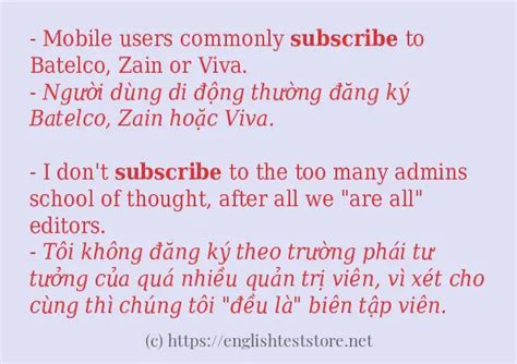 Các Cách Dùng Từ “subscribe” Englishteststore Tiếng Việt