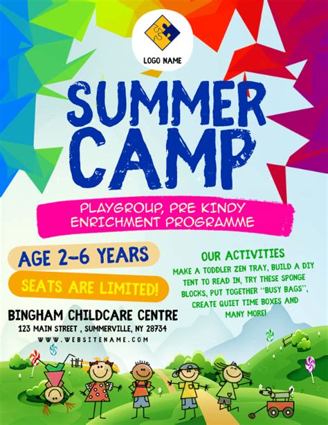 Summer Camp Flyer Template Postermywall