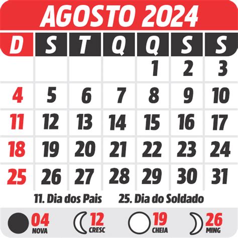 Calendário 2024 Agosto Imagem Legal