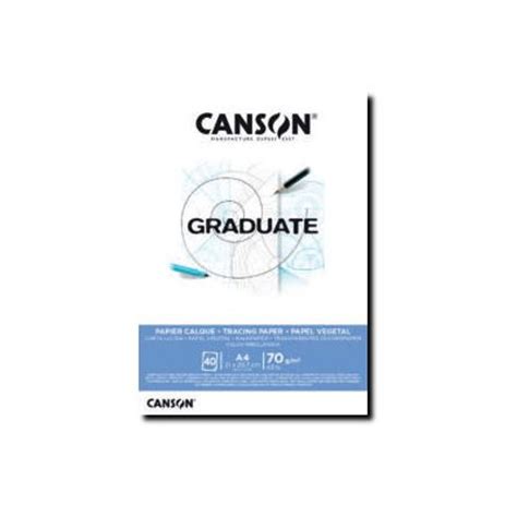 Canson Graduate Tracing Bloc Papier Calque A3 40 Feuilles 70 Gr