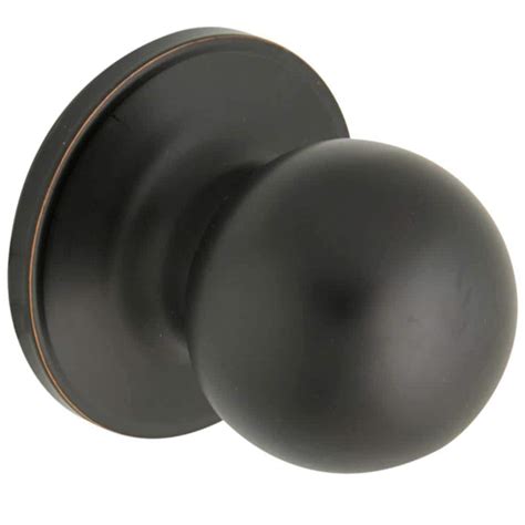 Defiant Simple Series Ball Aged Bronze Hall And Closet Door Knob Evtwx730b The Home Depot