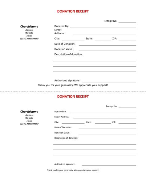 Free Printable Donation Receipt Templates PDF Word Excel