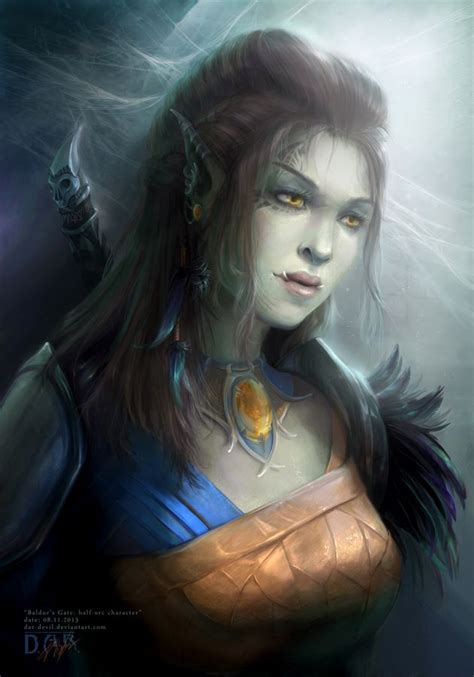 Beautiful Half Orc Female Art Vanrentalcostarica