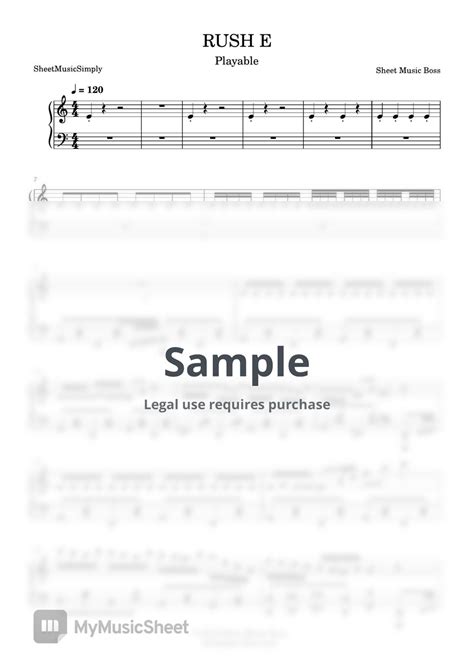 Sheet Music Boss Rush E Sheets By Sheetmusicsimply