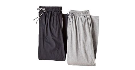 Mens Hanes 2 Pk Solid Lounge Pants