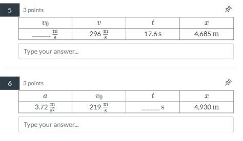 Solved 1 D Motion Equations With Constant Acceleration An