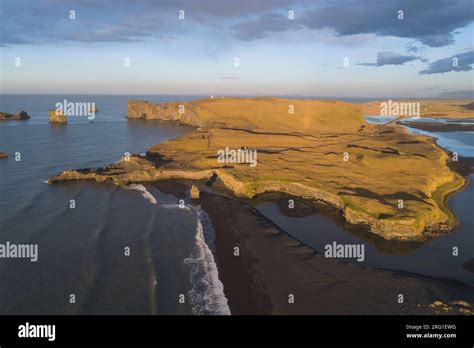 Aerial View Of Reynisfjara Beach Stock Photo Alamy