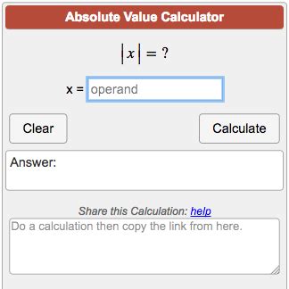 Absolute Value Calculator