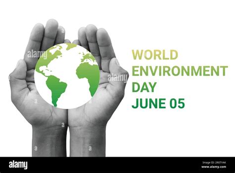 Hands Holding Earth Globe On White Background World Environment Day