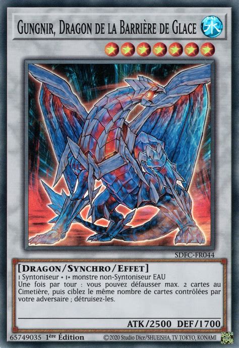 SDFC FR044 Gungnir Dragon de la Barrière de Glace Yu Gi Oh