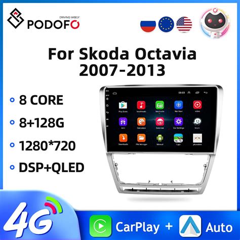 Podofo Android Din Car Radio For Skoda Octavia Auto