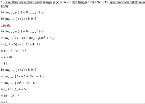 Kumpulan Soal Limit Fungsi Aljabar Kelas 11 Beserta Pembahasan Guru