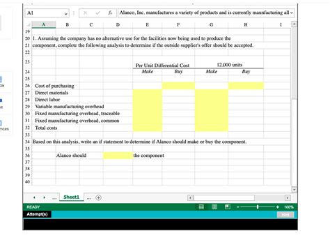 Solved Prepare A Make Or Buy Analysis XJ FILE Sign In Chegg