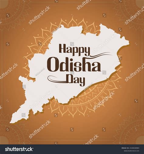 Happy Odisha Day Utkal Divas Hindi Stock Vector Royalty Free