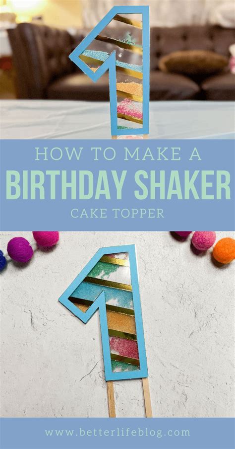 How To Make A Birthday Shaker Cake Topper With Your Cricut Or