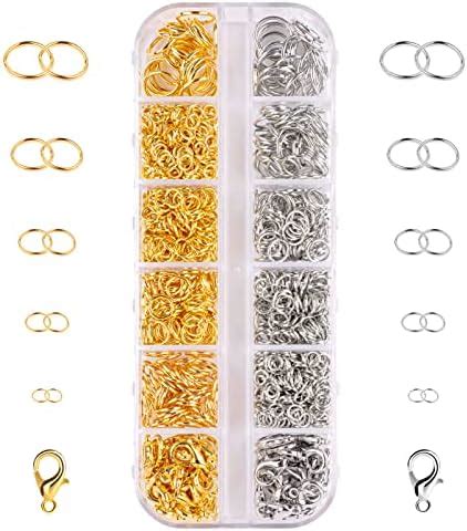 1200Pcs Jump Rings Jewelery Making Supplies Paxcoo Necklace Repair Kit