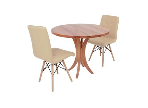 Conjunto Mesa De Jantar Tampo De Madeira Cm Cadeiras Gomos Nude O Melhor Pre O