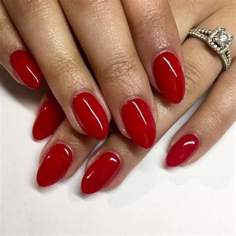 Pin By Crystal Dejesus On Hot Nails Red Nails Squoval Nails Gel Nails