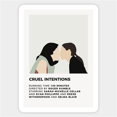 Cruel Intentions Minimalist Poster Sticker | Cruel Intentions | Cruel ...