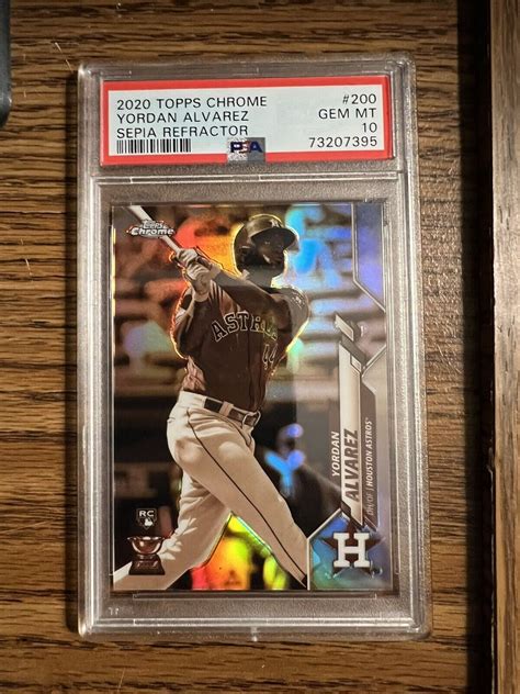 Topps Chrome Yordan Alvarez Sepia Refractor Rookie Rc Psa