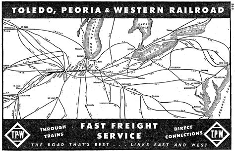 Toledo Peoria Western Railway Links East And West