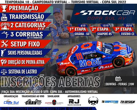 STOCK CAR PRO SERIES 2022 COPA SUL AUTOMOBILISMO VIRTUAL OFICIAL