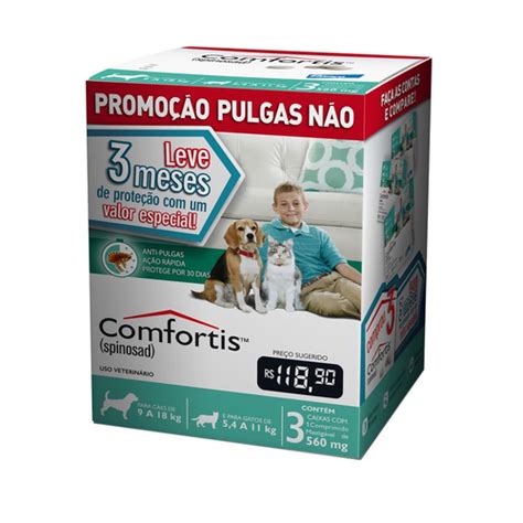 Combo Comfortis Antipulgas Elanco para Cães de 9 a 18kg no Shoptime