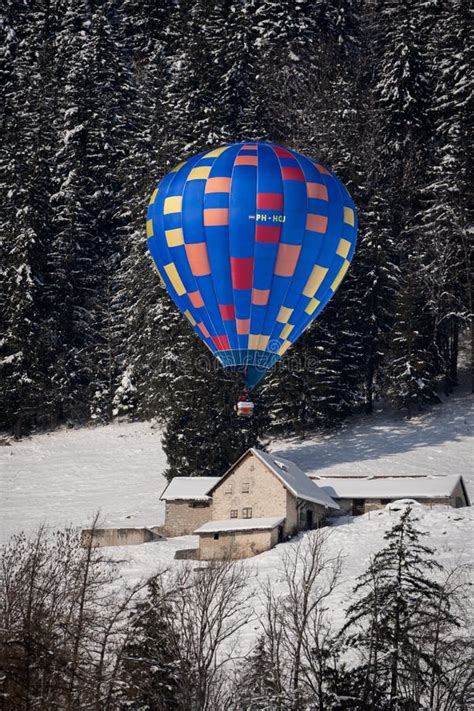 Hot Air Balloon Flying In The Sky Hot Air Ballooning With Mention Pays D Enhaut Editorial