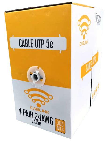 CABLE UTP 5E 4 PARES INTERIOR CCA ALEACION 305 METROS CABLINK