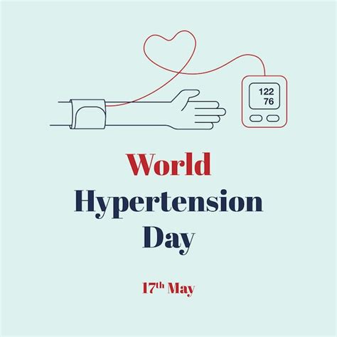 Premium Vector | A poster for world hypertension day shows a hand and a ...