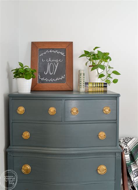 Painted Vintage Dresser With Diy Chalk Paint • Refresh Living