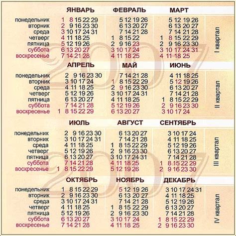 Календарь на 2007 год