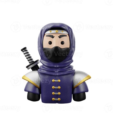 D Illustration Ninja Male Png