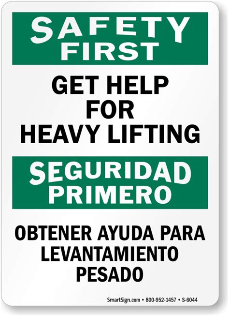 Lifting Instruction Signs & Labels | Safe Lifting Signs