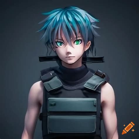 Anime Character Wearing A Bulletproof Vest On Craiyon