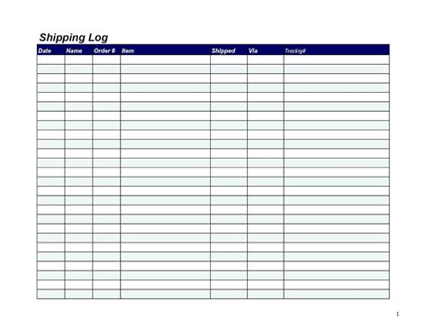 Order Tracker And Shipping Log Template In Excel Printable Editable