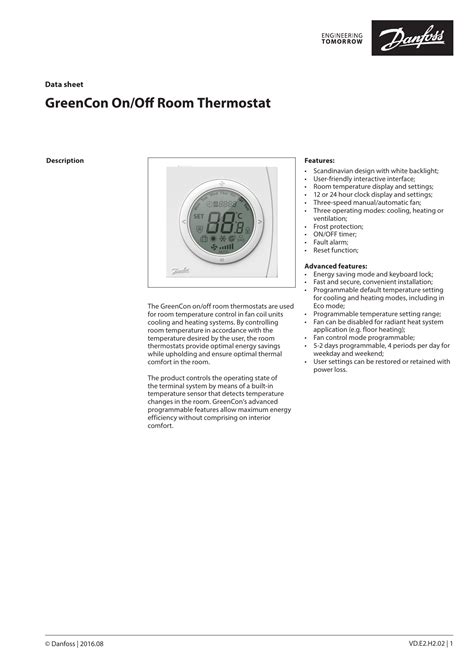 Wiring Diagram For Danfoss Room Stat Circuit Diagram