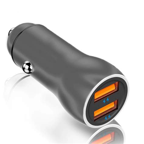 3.1A мини USB Автомобильное зарядное устройство металл Быстрая зарядка ...