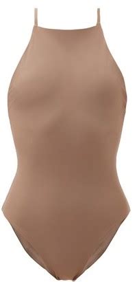 JADE SWIM Nova Halterneck Swimsuit Nude ShopStyle