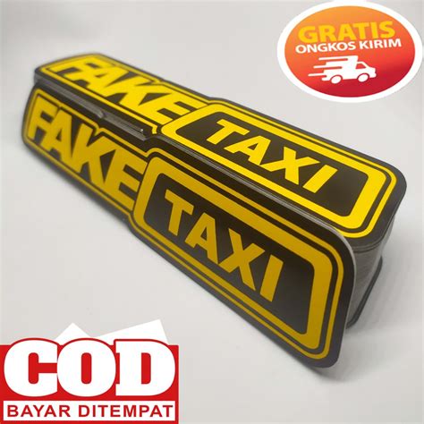 Jual Stiker FAKE TAXI Stiker Mobil Taxi Cutting Stiker Mobil