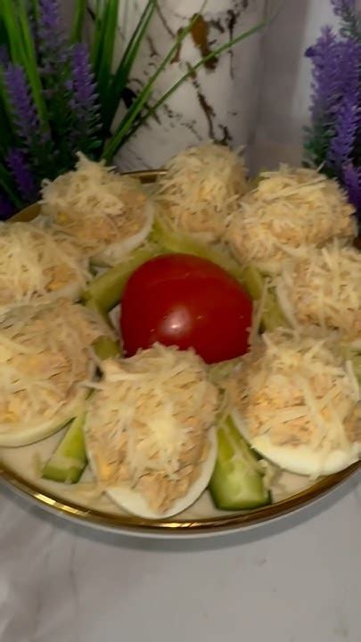 Яйца фаршированные тунцом🥚КБЖУ 100г 174 ккал. 10/12,7/1,1 - YouTube