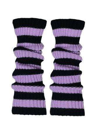 Purple Striped Leg Warmers Attitude Clothing