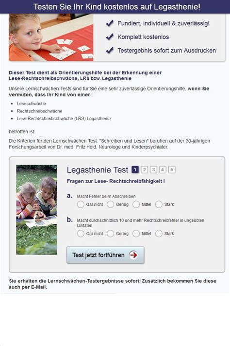 Online Test für Legasthenie Dyskalkulie und ADS ADHS auf unserer