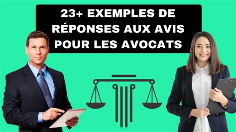 23 exemples de réponses au avis pour les avocats