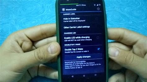 How To Enable Double Tap To Wake Functionality On Moto G Youtube