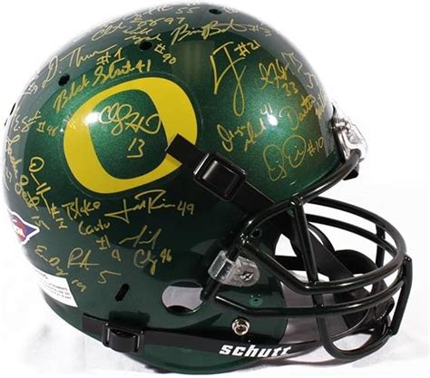 Amazon.com: Oregon Ducks Team Signed Helmet - Replica - SM Holo ...