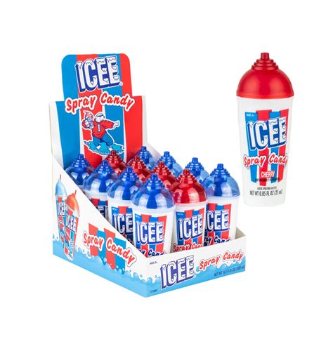 Icee Spray Candy Cherry And Blue Raspberry Wakkiecandy