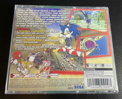 Sonic Adventure Dreamcast Reproduction Case Etsy